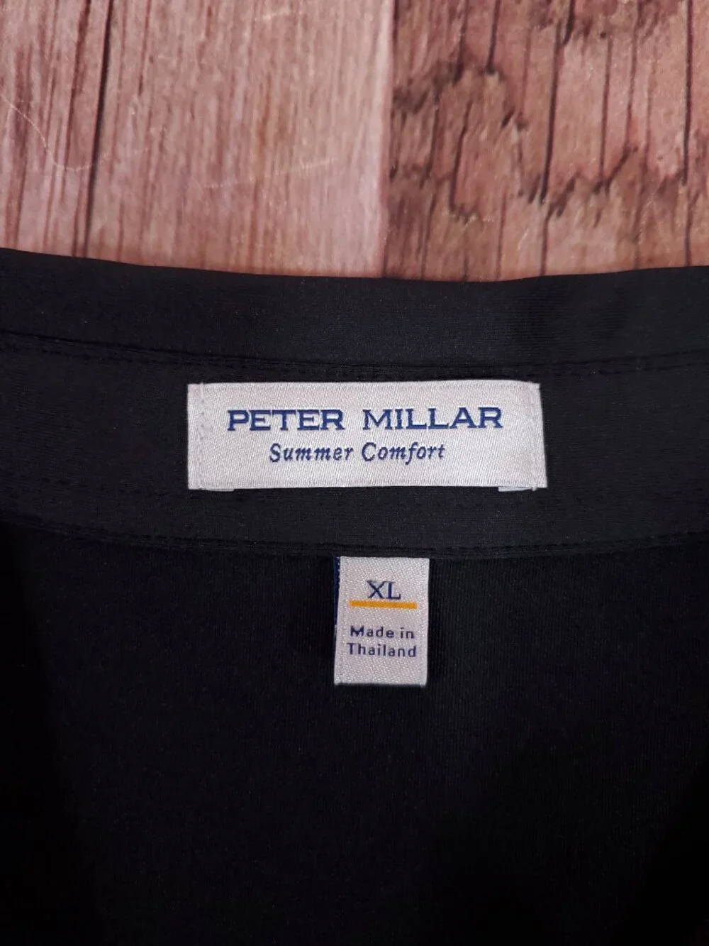 Peter Millar Summer Comfort Mens XL SS Golf Polo Shirt Black Performance - Picture 8 of 14